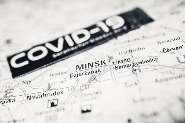 Minsk Coronavirus Covid Quarantine Background — 스톡 사진