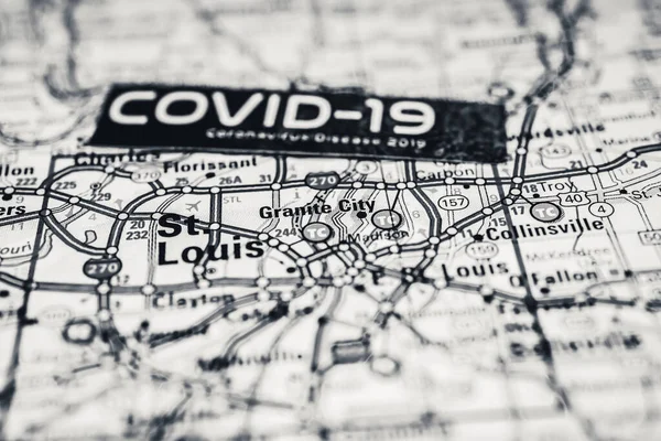 Luois Coronavirus Covid Quarantine Background — Stock Photo, Image