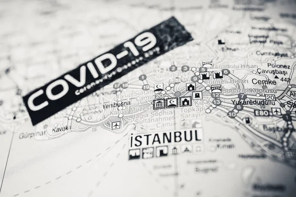 Istambul Coronavirus Covid Karantänbakgrund — Stockfoto