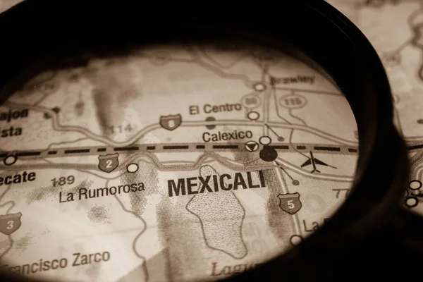 Mexicali Mapa Fondo — Foto de Stock