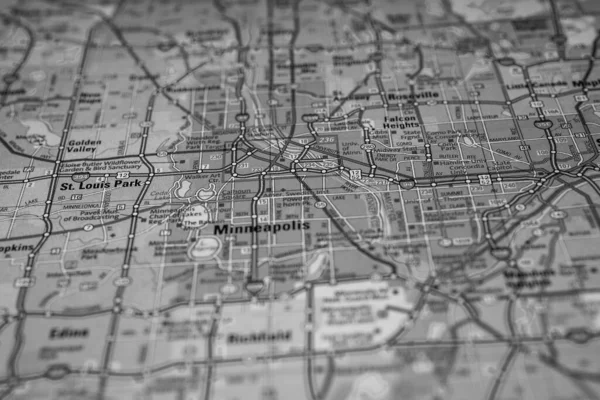 Minneapolis Usa Travel Map Background — стокове фото
