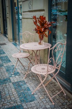 Güz Prag 'ın güzel sokakları ve mimarisi