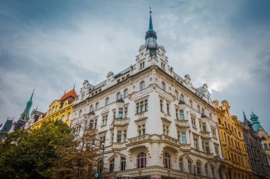 Güz Prag 'ın güzel sokakları ve mimarisi