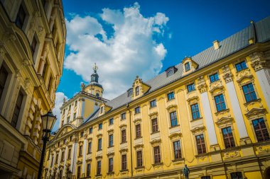 Eski Polonya şehrinin mimarisi. Pençe