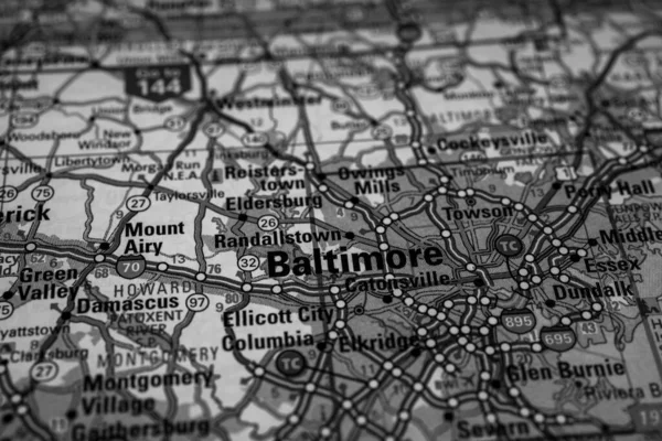 Baltimore Usa Térképen Háttér — Stock Fotó