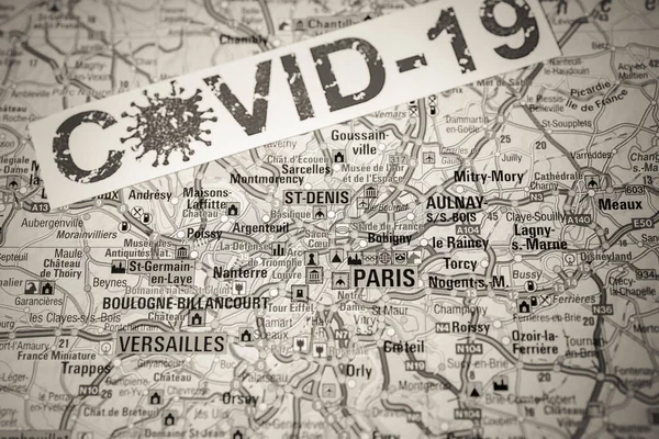 Paris Coronavirus Covid Fondo Cuarentena — Foto de Stock