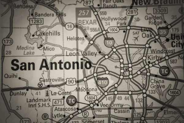 San Antonio Stati Uniti America Mappa Sfondo Del Viaggio — Foto Stock