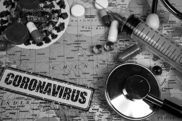 Coronavirus Die Bedrohung Durch Eine Epidemie Aus China — Stockfoto