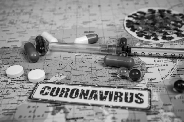 Coronavirus来自中国的威胁健康流行病 — 图库照片