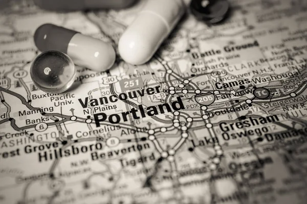 Portland Covid Coronavirüs Karantinasında — Stok fotoğraf