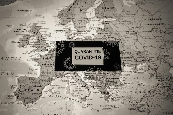 Europa Coronavirus Covid Perigo Quarentena — Fotografia de Stock