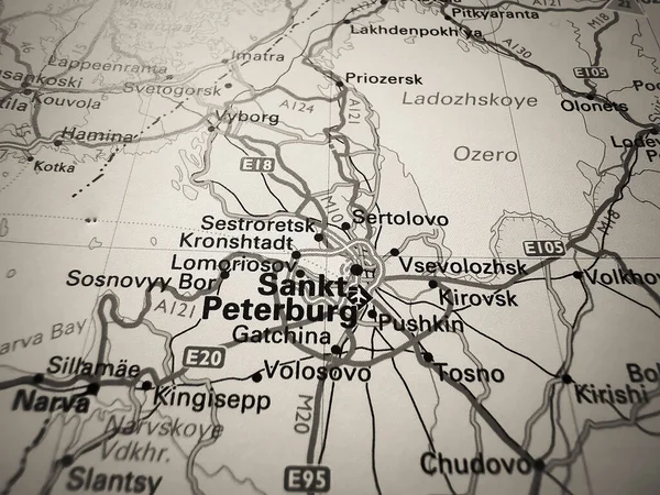 Sankt Peterburg Una Hoja Ruta Europa — Foto de Stock