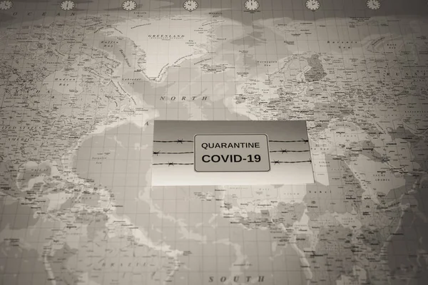 World Coronavirus Covid Karantän Bakgrund — Stockfoto