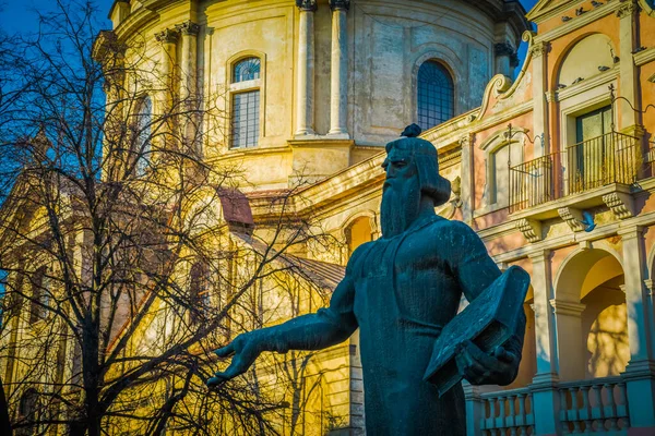 Muhteşem Kış Lviv Mimarisi Sokakları — Stok fotoğraf