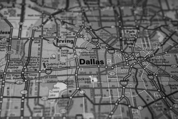 Dallas Usa Mapa Viajes Fondo —  Fotos de Stock