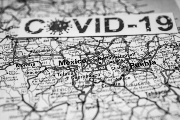 Mexiko Coronavirus Covid Karantän Bakgrund — Stockfoto