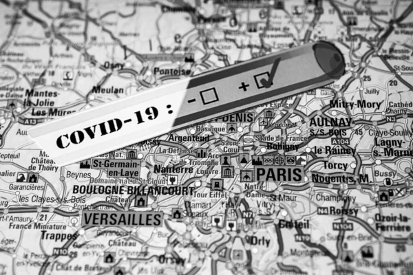 Paris Coronavirus Covid Quarantine Background — 스톡 사진