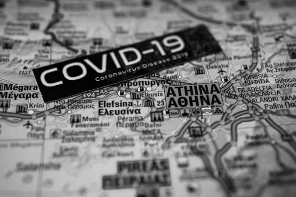 Athina Coronavirus Covid Carantine Background — стокове фото