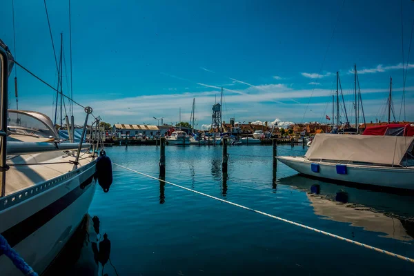 Vacker Dansk Hamn Med Båtar — Stockfoto