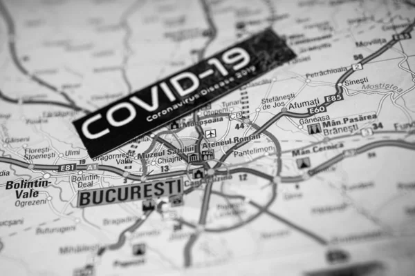 Bucuresti Coronavirus Covid Carantine Background — стокове фото