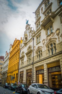 Güz Prag 'ın güzel sokakları ve mimarisi