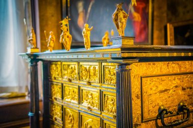 Kopenhag 'daki Rosenborg Kalesi' nin güzel odaları