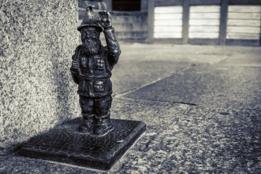 Wroclaw vizörlerinden gelen cüce seyahat arkaplanı