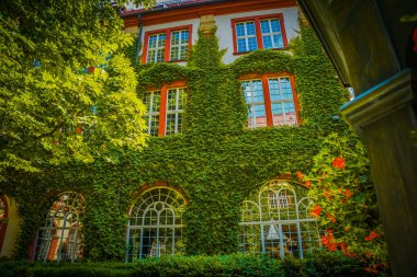 Eski Polonya şehrinin mimarisi. Pençe