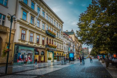 Güz Prag 'ın güzel sokakları ve mimarisi