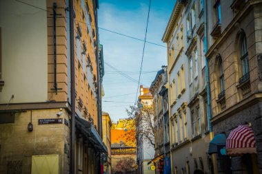 Muhteşem kış Lviv mimarisi ve sokakları