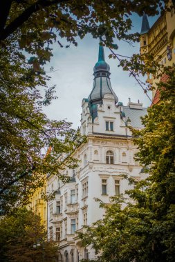 Güz Prag 'ın güzel sokakları ve mimarisi