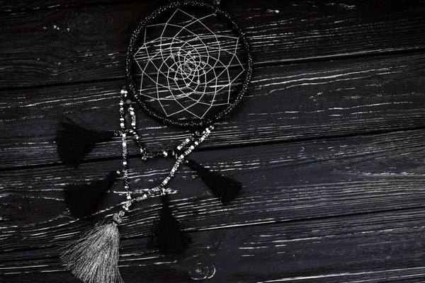 Dream Catcher Wooden Background — Stock Photo, Image