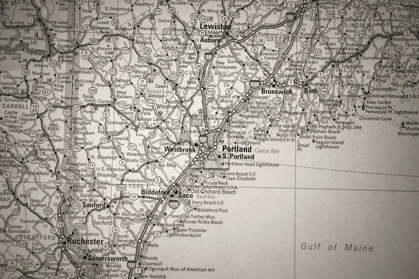 Портленд Карті Подорожей Уса — стокове фото