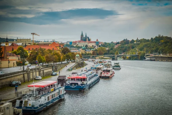 Prachtige Straten Architectuur Van Herfst Praag — Stockfoto