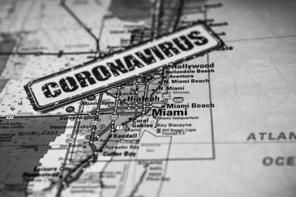 Miami Quarantine Covid Coronavirus — Stock Photo, Image