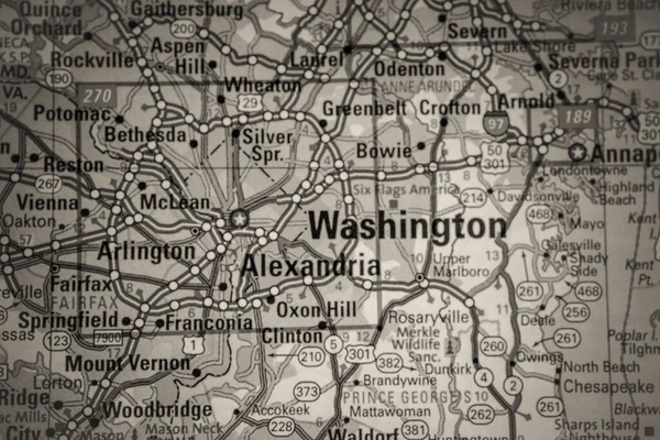 Washington Fundo Mapa Dos Eua — Fotografia de Stock