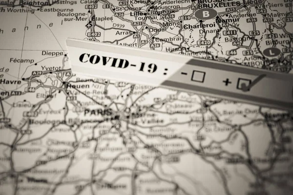 Paris Coronavirus Covid Quarantine Background — Stock Photo, Image