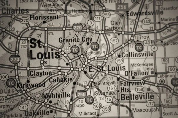 Louis Stati Uniti America Mappa Sfondo Del Viaggio — Foto Stock