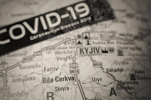 Kyiv Coronavirus Covid Quarantine Background — 스톡 사진