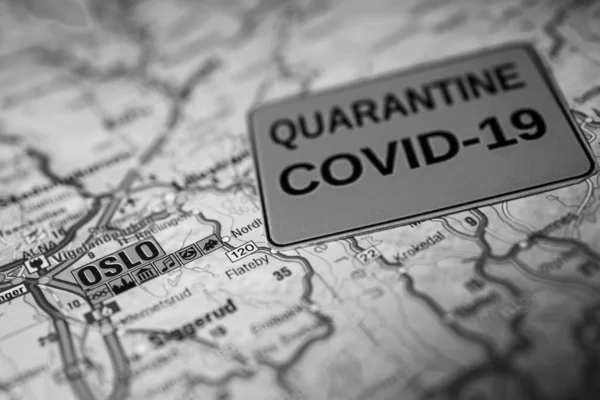 Oslo Coronavirus Covid Karantina Geçmişi — Stok fotoğraf