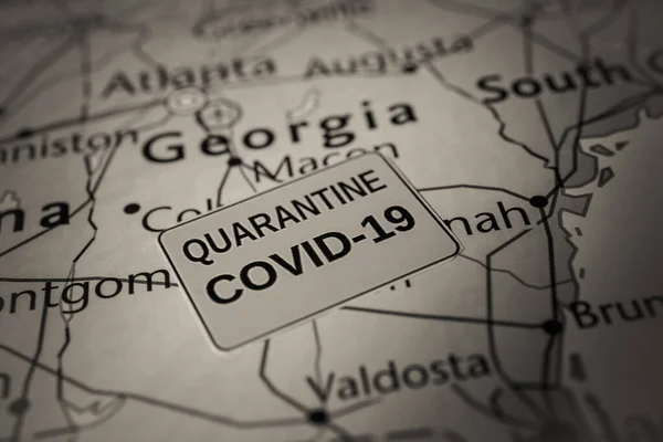 Estado Georgia Coronavirus Covid Cuarentena —  Fotos de Stock