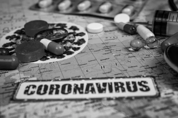 Koronavirus Hrozba Číny Zdravotní Epidemie — Stock fotografie