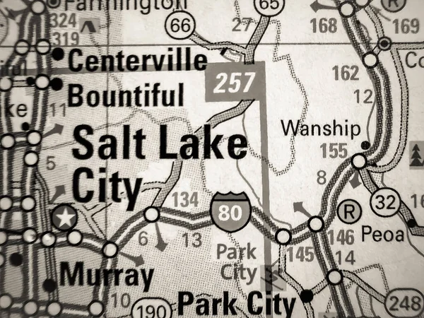 Salt Lake City Usa Karta Bakgrund — Stockfoto