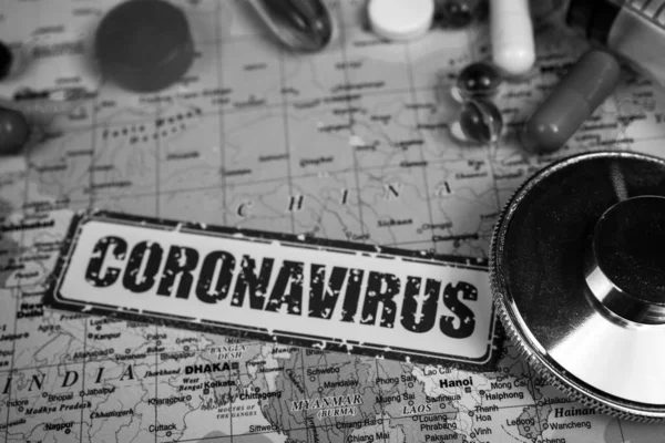 Koronavirus Hrozba Epidemie Číny — Stock fotografie