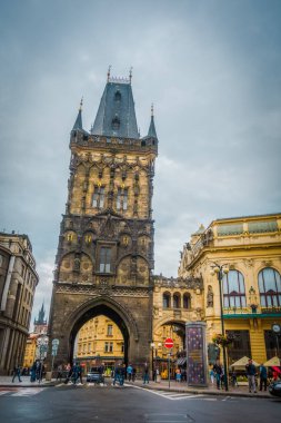 Güz Prag 'ın güzel sokakları ve mimarisi