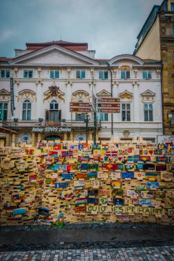 Güz Prag 'ın güzel sokakları ve mimarisi