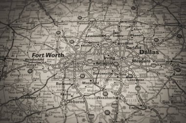 Dallas ABD haritası seyahat geçmişi
