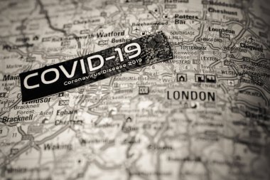 Londra Coronavirus Covid-19 Karantina arka planı