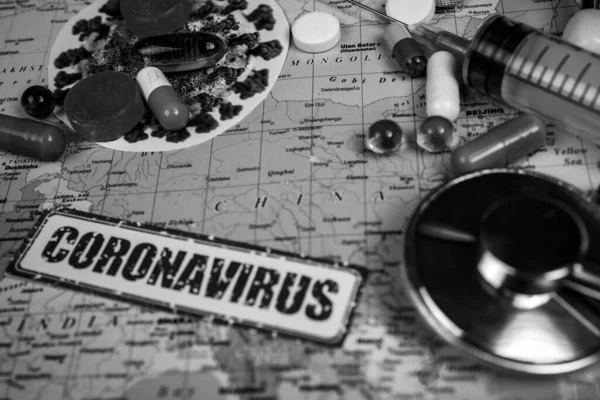 Koronavirus Hrozba Epidemie Číny — Stock fotografie