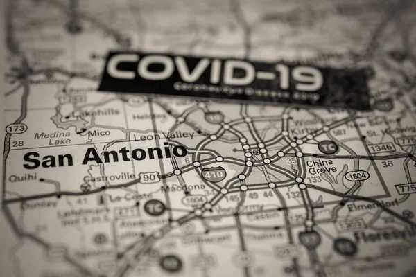 San Antonio Coronavirus Covid Karantän Bakgrund — Stockfoto